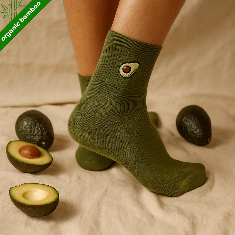 Avo | Organic Bamboo Socks | Unisex Quarter | Compression