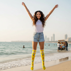 Tropical Knee High Socks