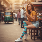 Melon Knee-High Socks