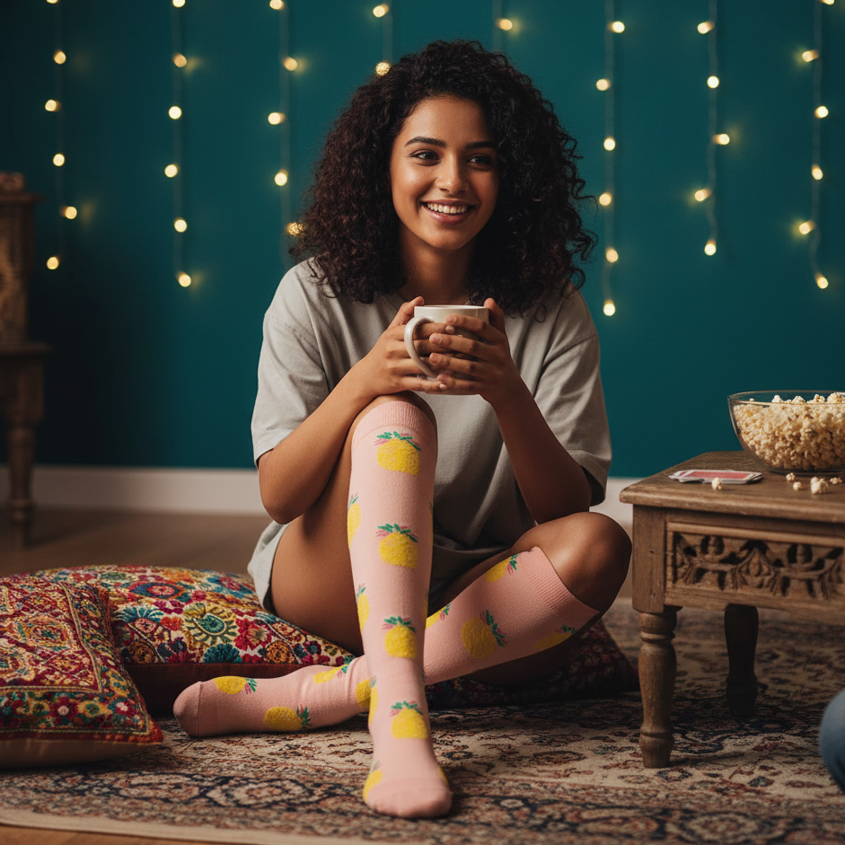 Pineapple Knee High Socks