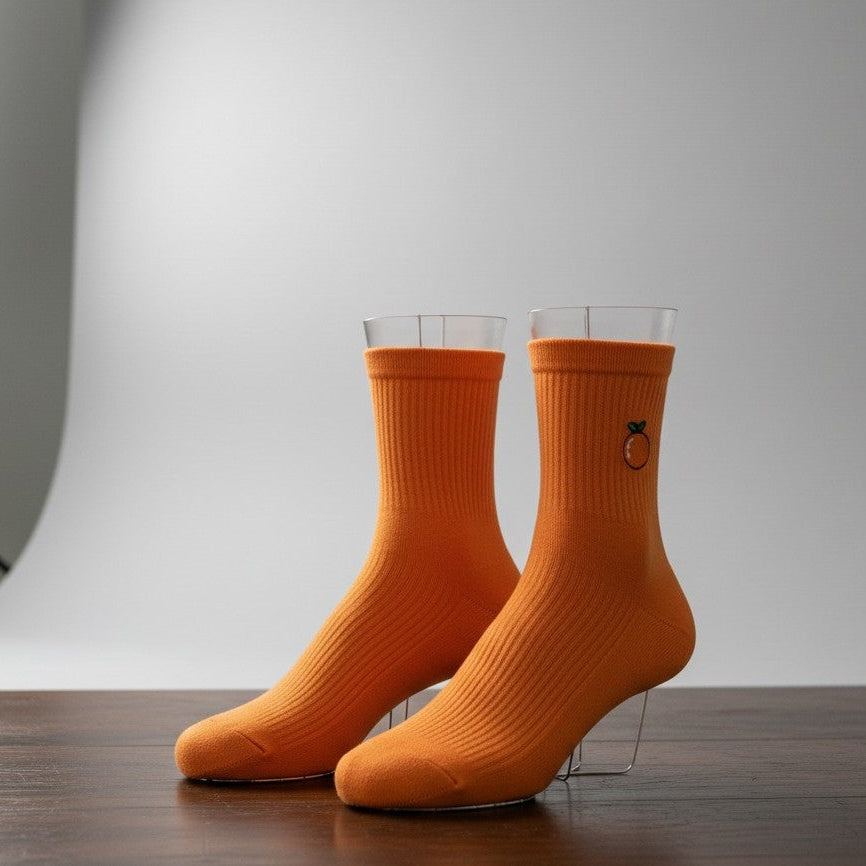 Clementine | Organic Bamboo Socks | Unisex Quarter | Compression