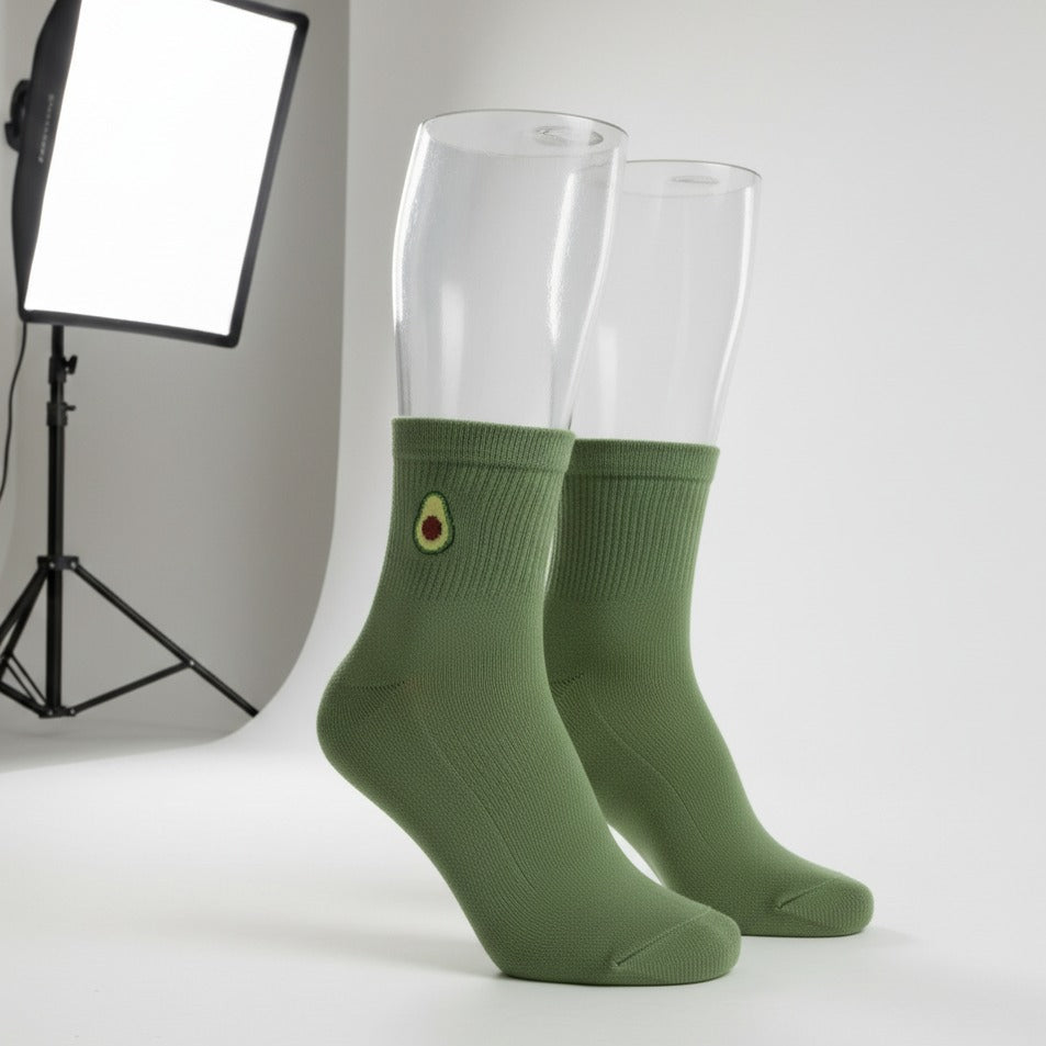Avo | Organic Bamboo Socks | Unisex Quarter | Compression