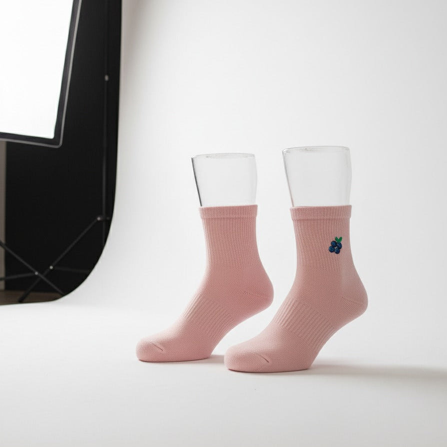 Peachy | Organic Bamboo Socks | Unisex Quarter | Compression