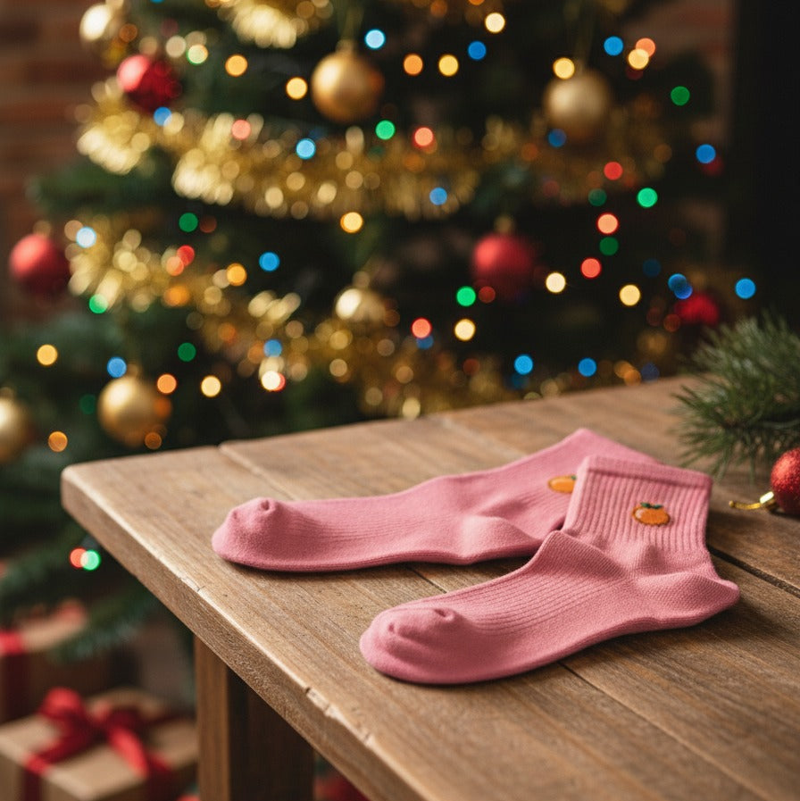 Peachy | Organic Bamboo Socks | Unisex Quarter | Compression